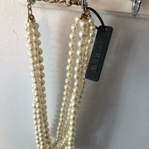 NWT J.Crew Twisted Hammock Pearl Necklace